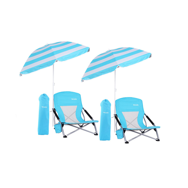 Stephanic Folding Beach Chair, Blue