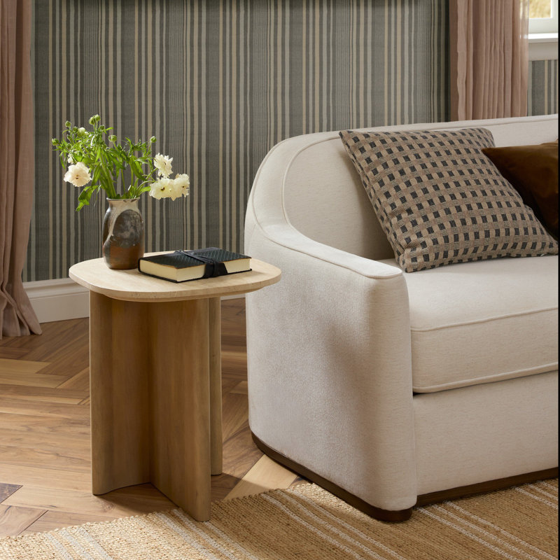 Stone Pedestal End Table