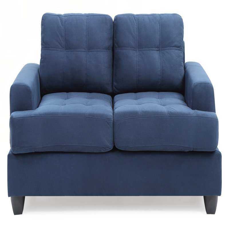 Causeuse chic transitionnelle en bleu marine, Marine