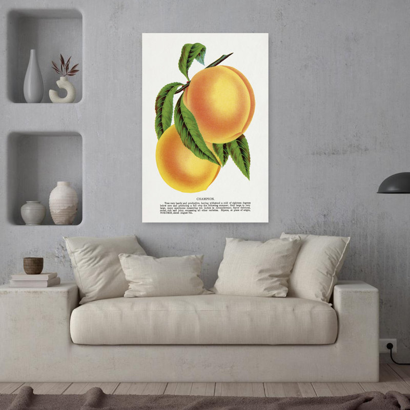 Art mural rétro fleur prune, H 36 po x l 24 po