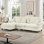 Modular Sectional Sofa With Movable Ottoman And Removable Ruffles Pleats Skirts