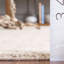 Tapis beige en laine / coton touffeté à la main Hopley-98673715