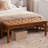 Oversized Mid-Century Modern Button Tufted Ottoman Bench with Solid Wood Frame-164569505