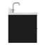 Meuble-lavabo mural simple 60 po avec comptoir à quartz blanc Carrara de 1,5 po Mulloy-460259390-460259391