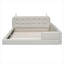 Lit plateforme tapissier avec 2 lampes de lecture-95847606
