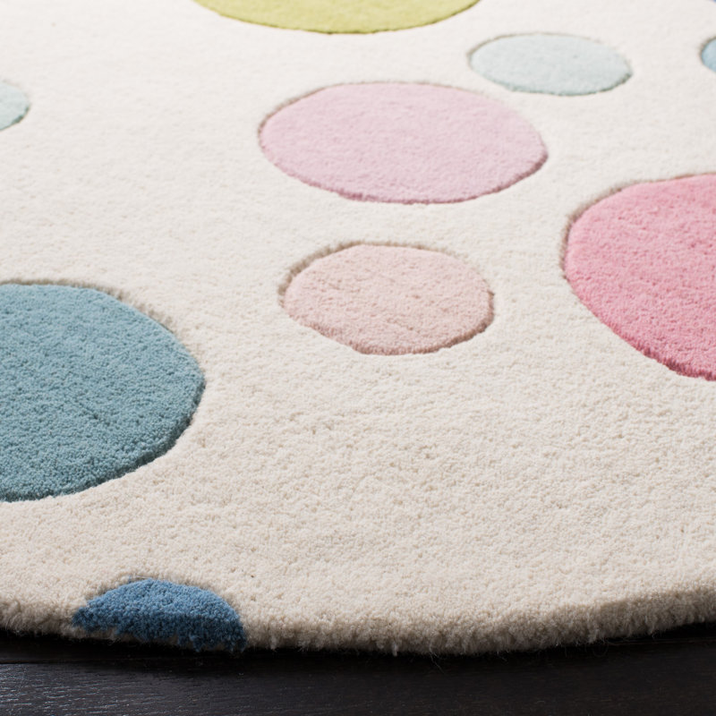 Tapis en laine touffeté à la main Amier, Rond 8 pi