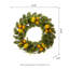 Couronne 19 po en polyester artificiel citron