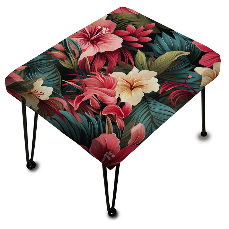 Mirage - motif tropical - repose-pieds rectangulaire tropical