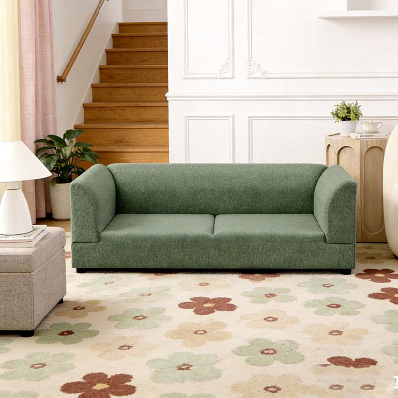 Canapé confortable surdimensionné pour animaux de compagnie de taille moyenne / grande, Vert olive