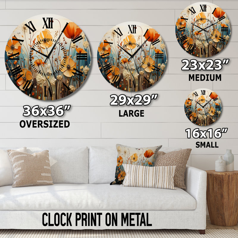 Horloge murale Orange, Médium