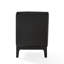 Élégant fauteuil de chambre en cuir reconstitué brun, l 33,75 po x P 24,5 po, base en bois d'unité centrale, H 33,75 po