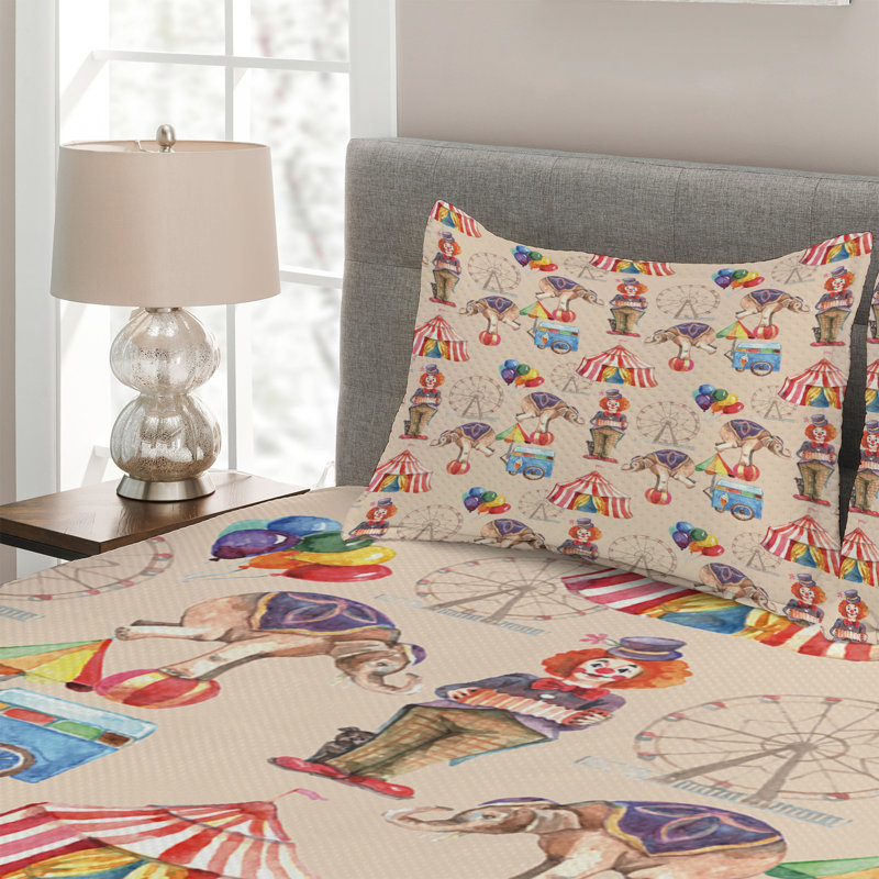 Eclectic Polyester Coverlet, King Bedspread + 2 Shams