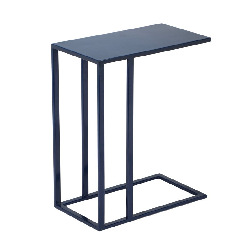 Salma Colorful Enamel End Table, Navy