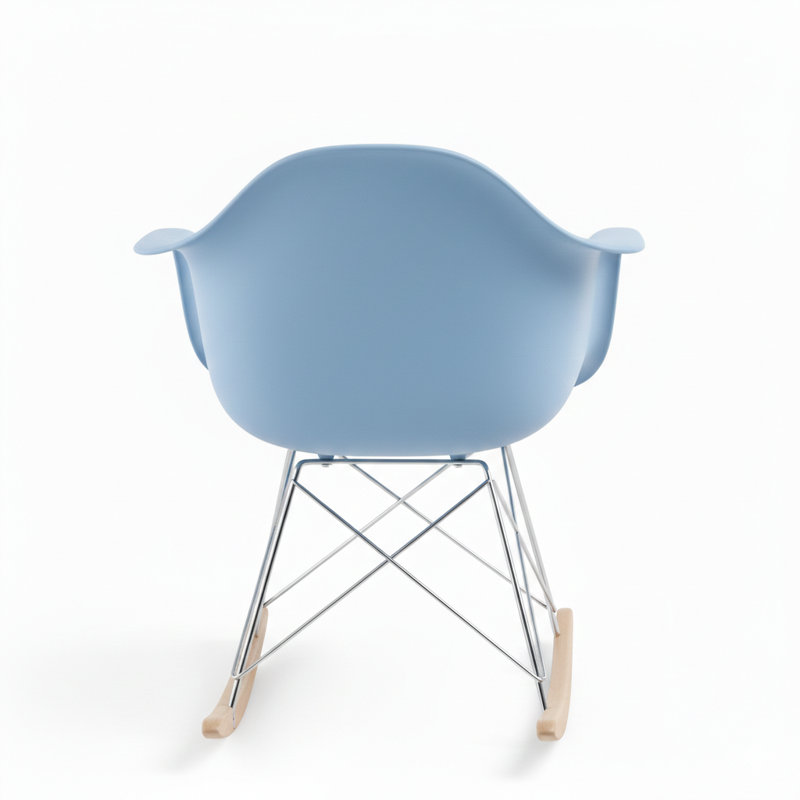 Chaise berçante en plastique Matias, Bleu
