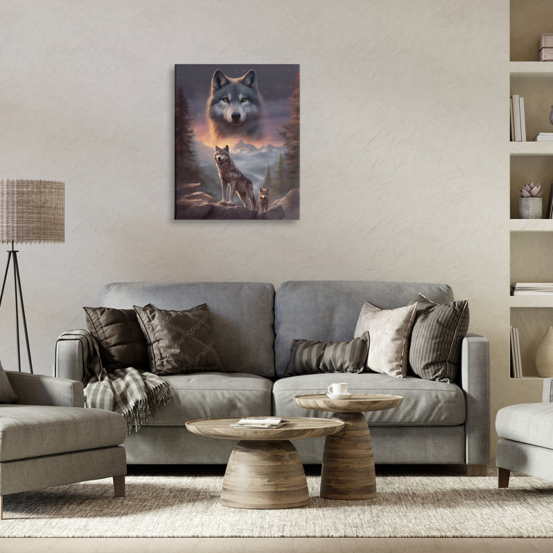  Art mural sur toile Ancestor Wolf par Noah Bay, H 30 po x l 24 po
