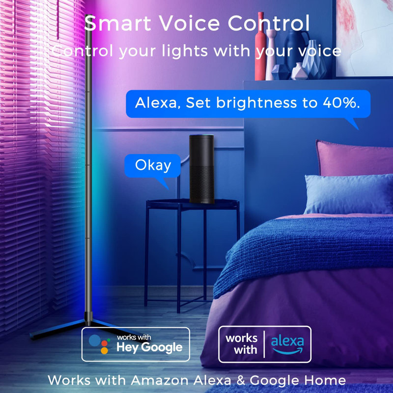 Ahman 61'' Alumium LED Floor Lamp with USB