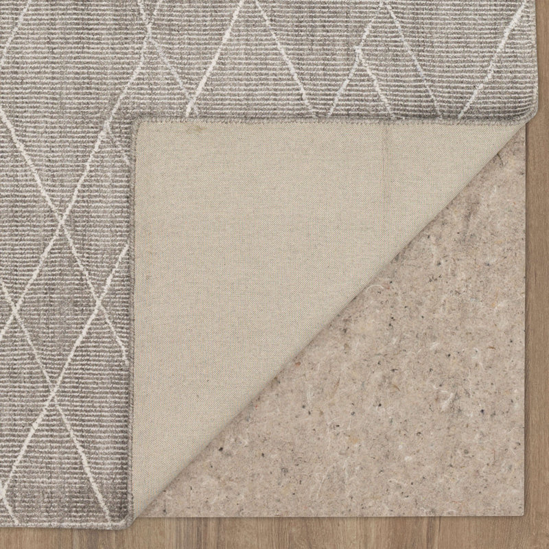 Taupe Abstract Handmade Wool and Viscose 4' x 6' Area Rug
