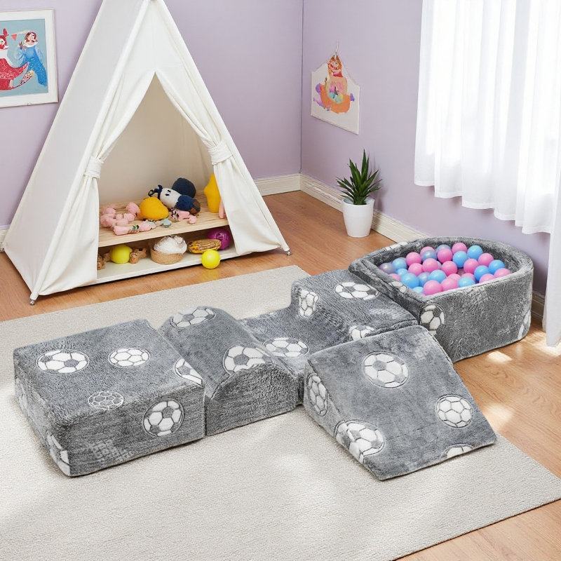 Detachable Modular Play Couch, Floor Sofa For Living Room, Convertible Foam And Floor Cushion Sofa, DIY Creativing Playroom Seating