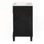 Meuble-lavabo compact compact avec lavabo en céramique intégré et rangement à 2 portes, parfait pour les petites et moyennes salles de bain