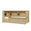 Lit de jour en bois polyvalent avec étagères de chargement USB et gigogne extensible-1733305431