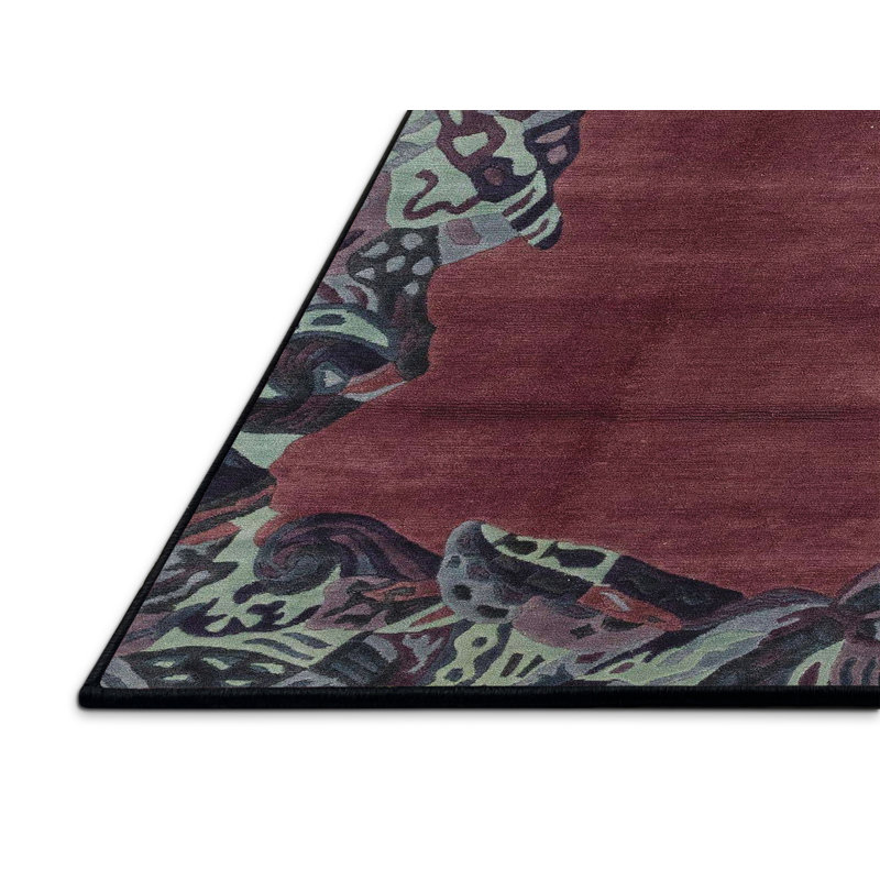 Tapis abstrait moderne 1960, Rectangle 2 pi x 4 pi
