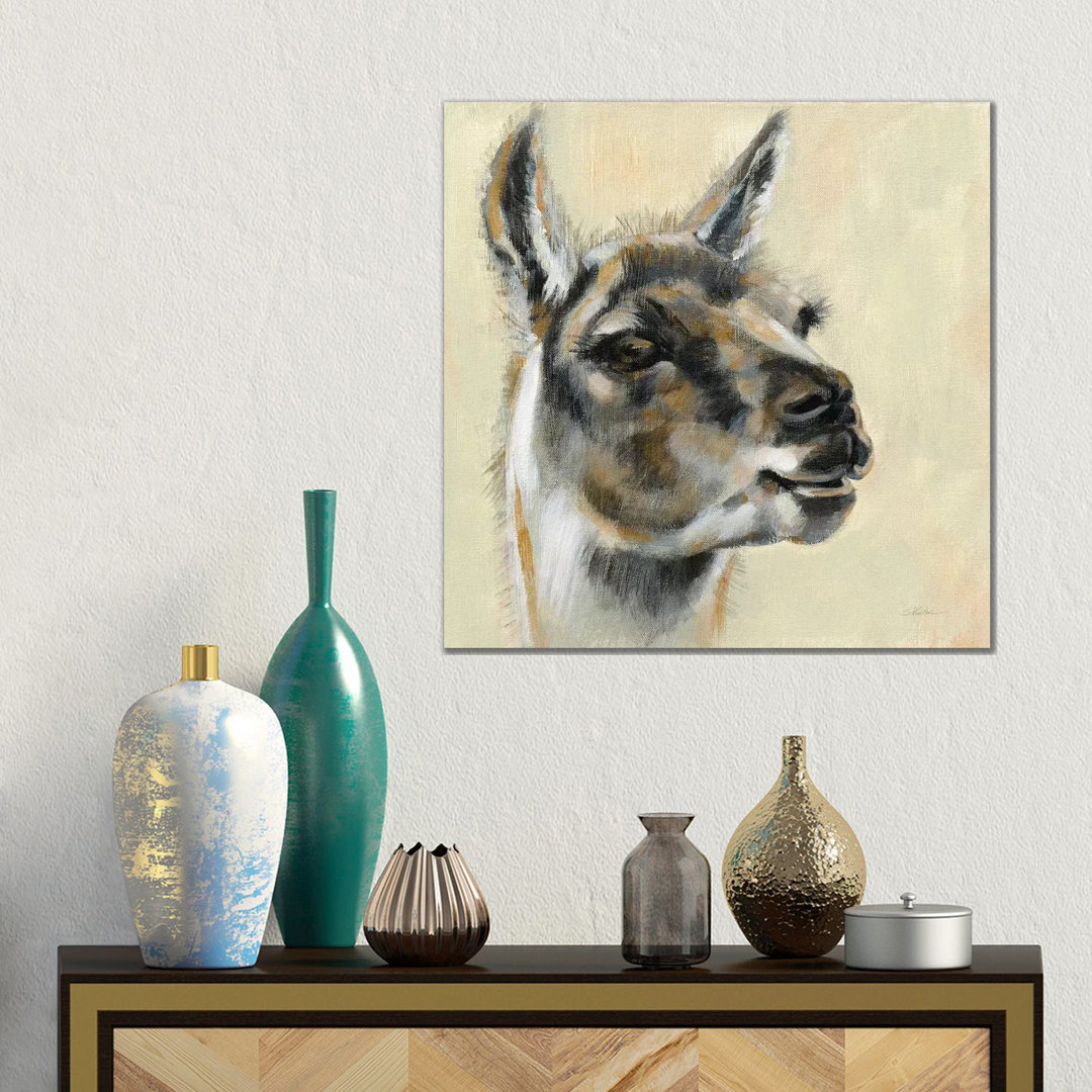 Llama Portrait by Silvia Vassileva - Gallery-Wrapped Canvas Giclée on Canvas
