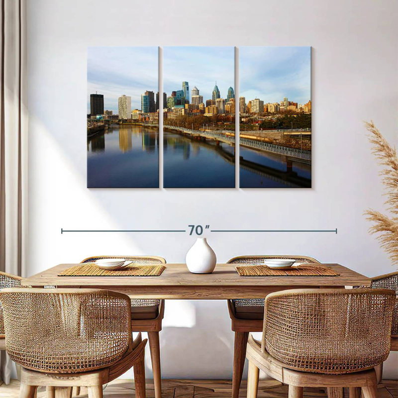 Paysage urbain de Sireci, Philadelphie, H 36 po x l 57 po