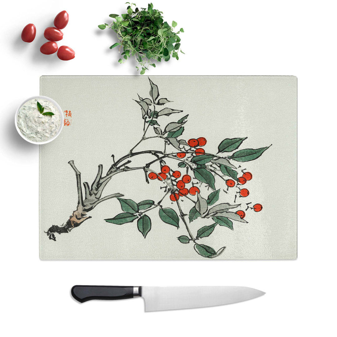 Glass Firethorn Berries by Kono Baireir Chopping Board