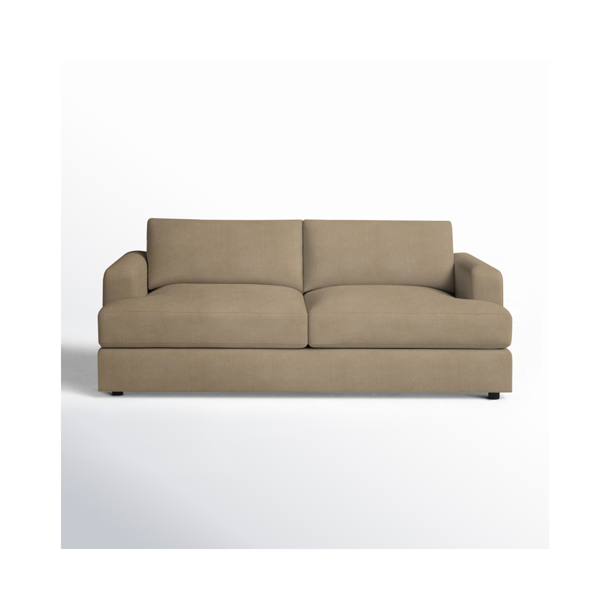 Cayden 84'' Upholstered Sofa, Bella Toast Performance Velvet