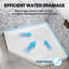 Receveur de douche d'angle néo-angle en surface solide blanche avec couvercle de bonde, 10 cm H x 97 cm L x 97 cm P-134642860