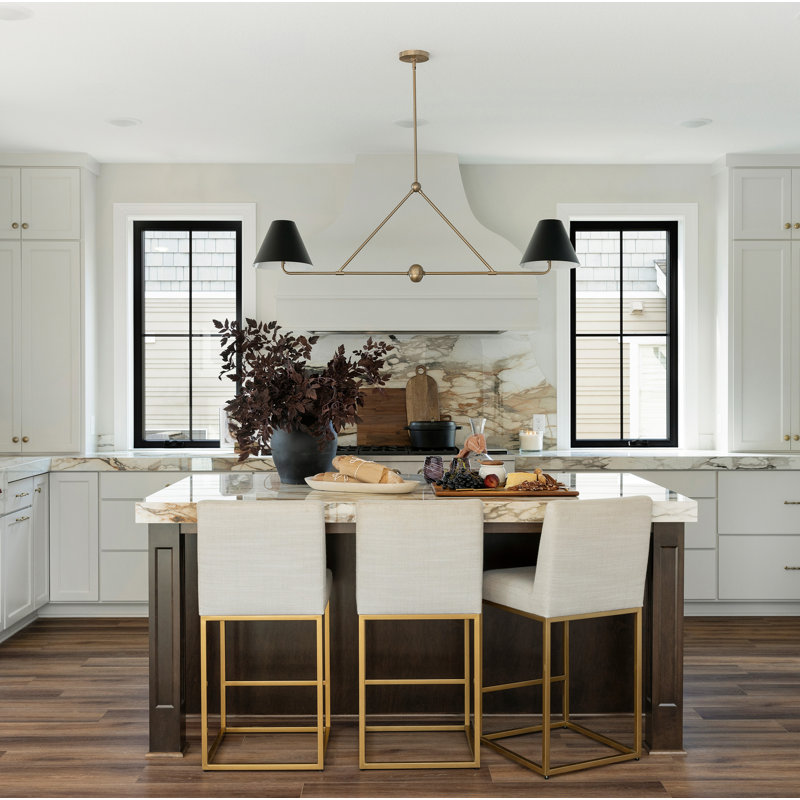 Kinston 4 - Light Dimmable Linear Chandelier, Gold