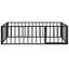 Structure de lit simple noire avec clôture et porte en métal - Fabrication durable-1500992310-1500992297
