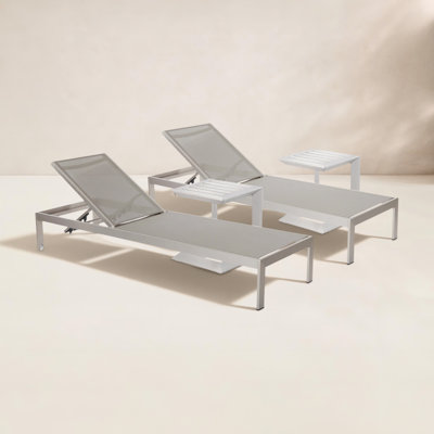 Harleen 26" Patio Chaise Lounge Set