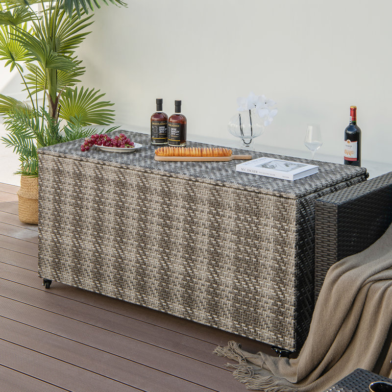 Coffre de terrasse 96 gallons Costway, gris