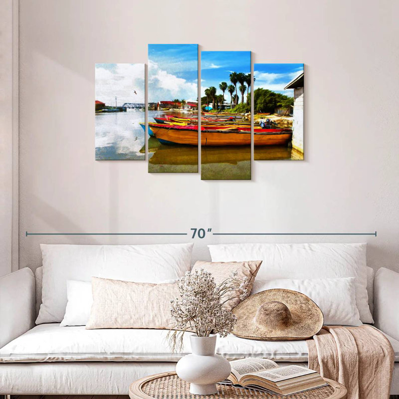 Bateaux jamaïcains, H 27 po x l 43 po
