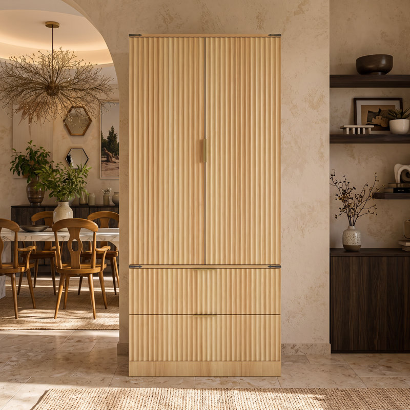 Garde-manger 71 tiroirs H 71 po avec tablettes de porte et loquets magnétiques