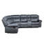 Élégant canapé modulaire en nubuck gris à deux tons avec fonction inclinable, structure en bois et mécanisme de profondeur de 38 po, densité de mousse D24 / d20, degré d'inclinaison maximal de 150-453284426