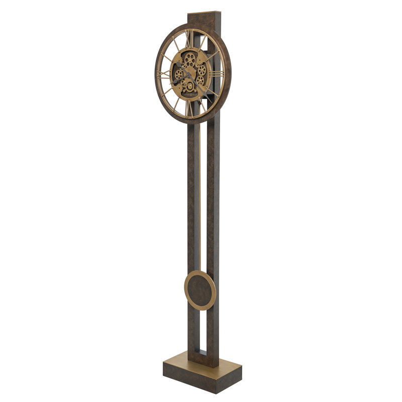 Finnley Grandfather Clock, Charcoal Black