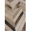 Natural Hide Cowhide Chevron Area Rug in Silver-25307053