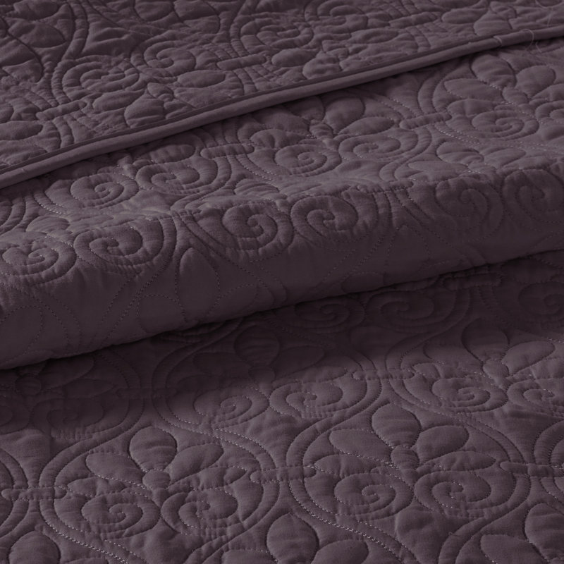 Couvre-lit très grand réversible mauve - avec un motif enchanteur surdimensionné pour un matelas impeccable