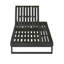 Chaise longue noire en bois d'acacia