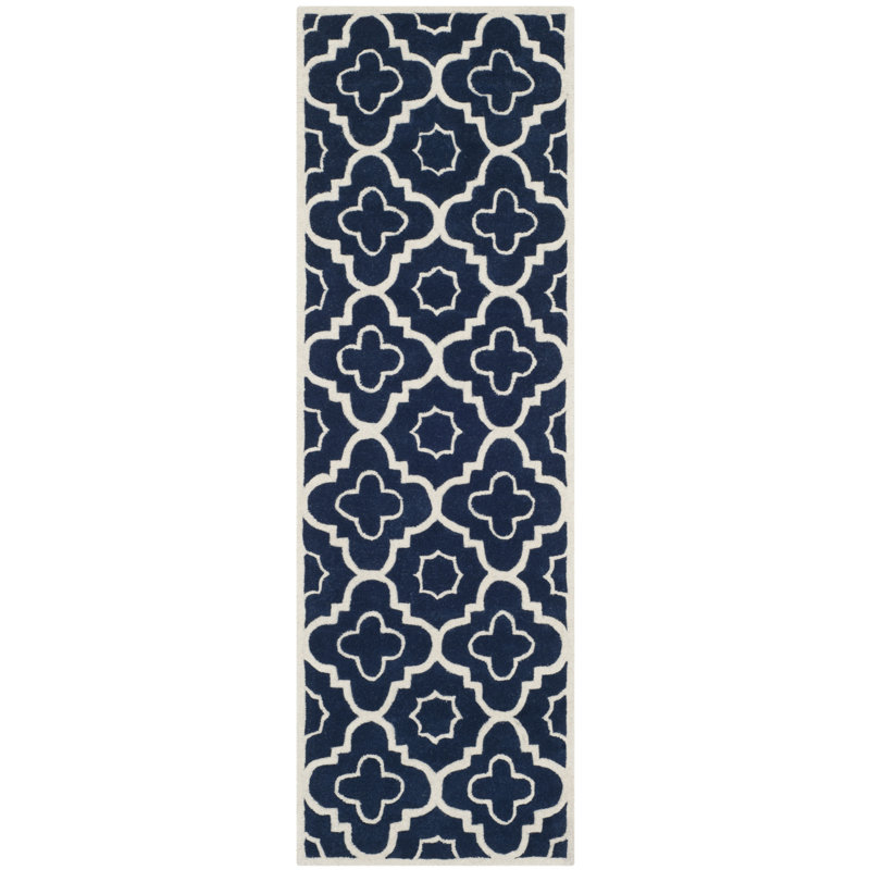 Carolene Hand Tufted Wool Geometric Rug, Runner 2'3" x 11'