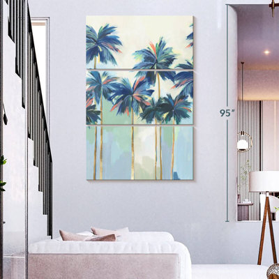 Harnek Sunset Teal Palms I