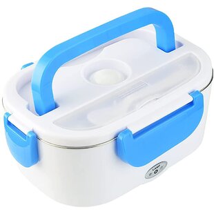 VECH Electric Heating Lunch Box Food Heater Portable Lunch Containers  Warming Bento Box for Home & Office Use 110V Heat up Lunch Box (Blue) 