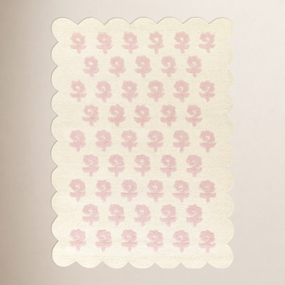 Lola Pink Hand-Tufted Floral Wool Rug