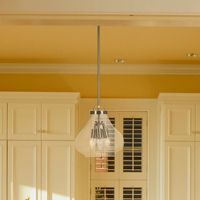 Luminaire suspendu unique en forme de larme à 3 lumières Margaret