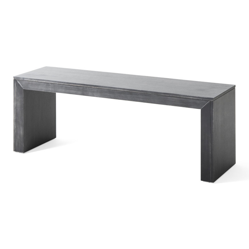 Banc 46,8 po en bois noir pour la salle à manger, la décoration, le cadre, un banc long à installation rapide et polyvalent, à assembler