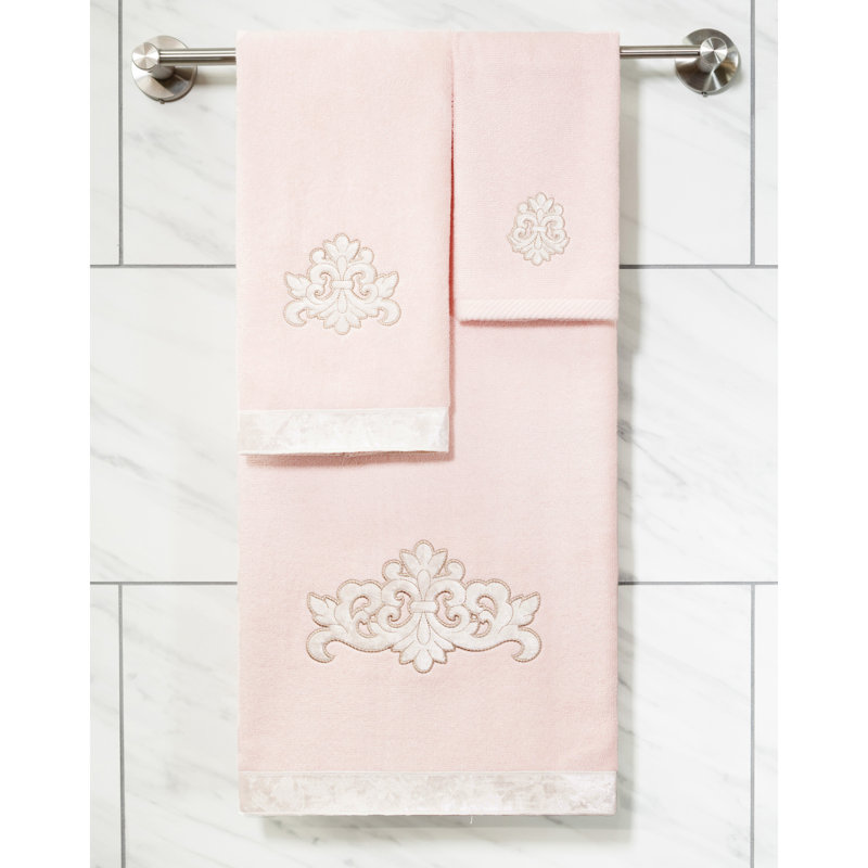  100% Turkish Cotton 3 Piece Towel Set, Blush