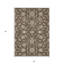 Tapis intérieur lavable marocain 3 pi x 5 pi ivoire et gris chocolat