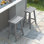 Tabouret de bar extérieur 24 po, chaises de bar en PEHD avec repose-pieds
